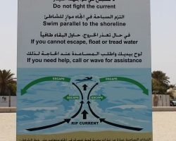Beach safety sign